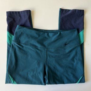 [Nike] Dri-FIT Blue Capri Leggings